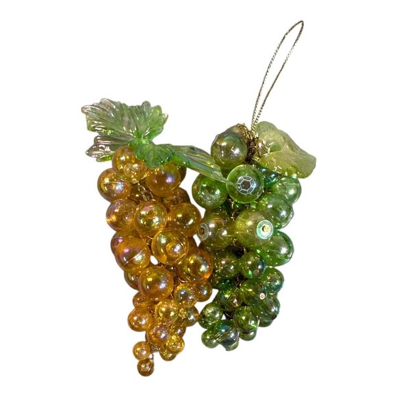 Large lot of Artificial Grape Cluster Fake Fruit Green Yellow Purple Lucite Set - Picture 6 of 9